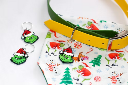 Grinch Dog Collar Charm