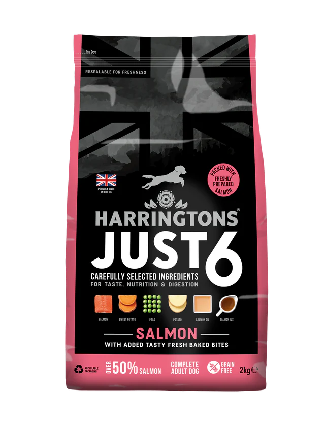 Harringtons Just 6 Salmon And Vegetables Dry Dog Food  (2kg)