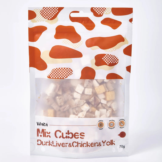 Waita Freeze Dried Mix Cubes (Duck Liver, Chicken and Yolk) (70g)
