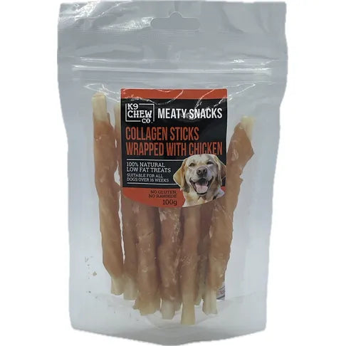 K9 Chew Collagen Chicken Wrapped Sticks (100g)