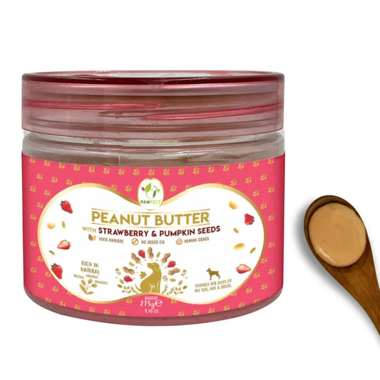 Pawfect Peanut Butter - Strawberry & Pumpkin Seeds